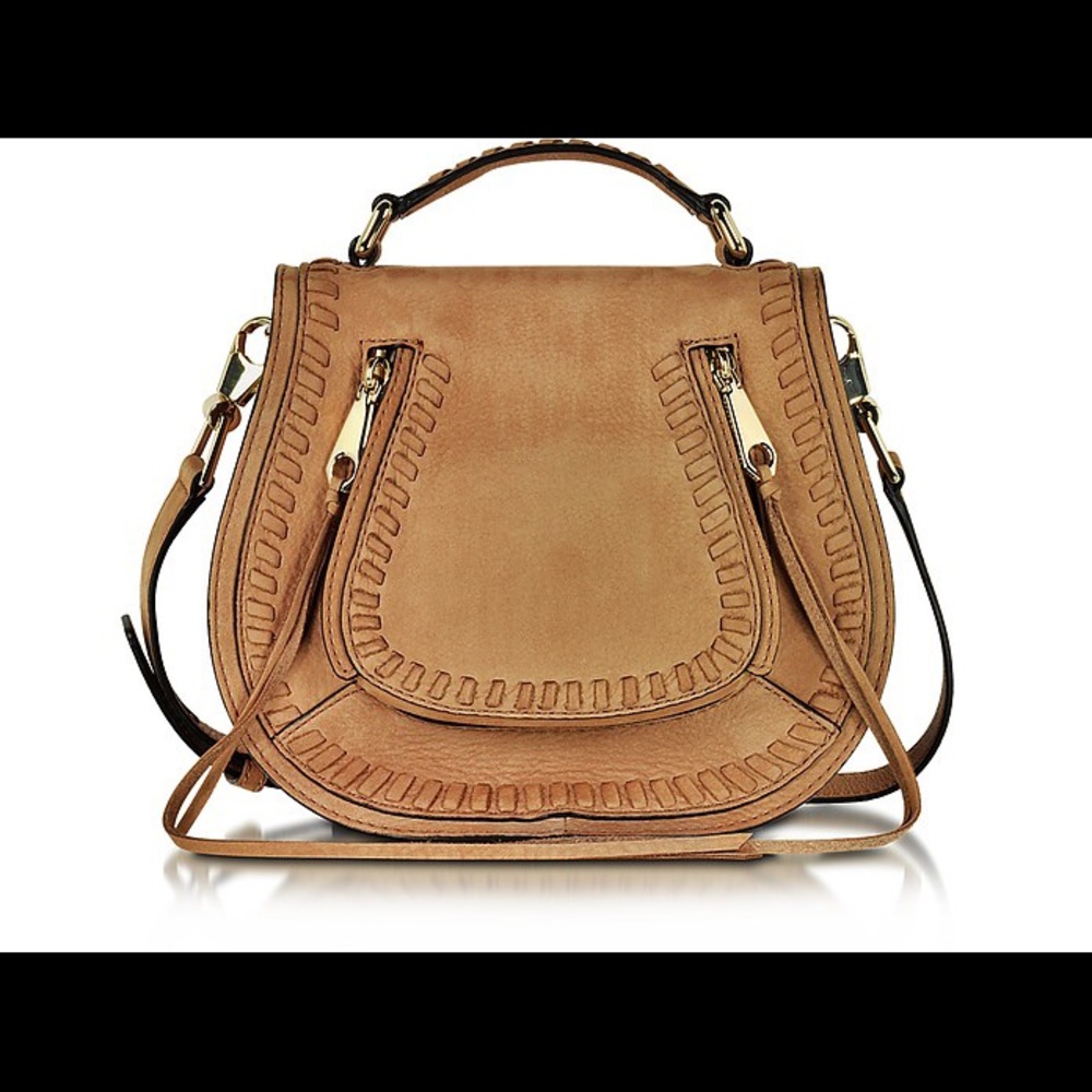 Rebecca Minkoff Camel Leather Saddle  Bag